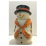 Snowman Cookie Jar 13 1/4" Tall