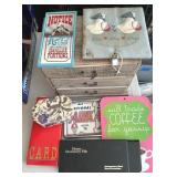 Wood Chest w/3 Drawers, Key Holder, Etc.