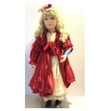 William Tung 20" Christmas Porcelain Doll 1996