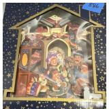 Musical Wooden House Christmas 10"