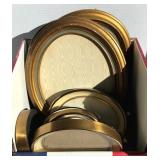 Assorted Gold Tone Picture Frames Box Lot