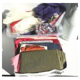 Assorted Sewing Fabric & Craft Supplies