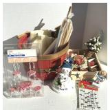 Bushel Basket w/Craft Supplies, Doll Furniture