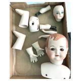 Porcelain Ceramic Doll Parts Heads Arms Legs