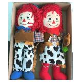 Cowboy & Cowgirl Raggedy Ann & Andy Dolls