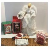 Christmas Dancing Santa, Angel Tree Topper, Decor