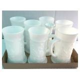 Federal White Milk Glass Tavern Steins