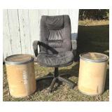 Desk Rolling Chair & Sealed Drums