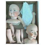 Porcelain Ceramic Doll Parts Heads Arms Legs