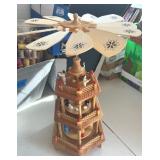 Christmas Wooden Nativity Carousel 17.25" Tall