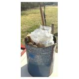 Tin w/Wooden Spindles & Miscellaneous