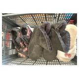 Plastic Crate w/Boots & Shoes