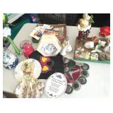 Plastic Crate w/Assorted Figurines