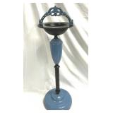 Vintage Floor Cast Metal Ashtray Art Deco 27' tall