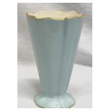 Lenox Art Deco Blue Fluted Vase 7' Tall