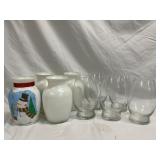 Box of 7' Tall Glass Vases