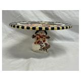 Santa's Workbench Snowman Cake Pedestal Plate