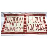 Valentine's Day S/2 Pillow Covers 16'