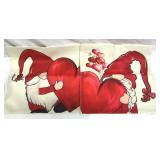 Gnome Valentine's Day S/2 Pillow Covers 16'