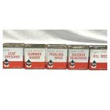 Vintage Tone's Spice Tin Cans