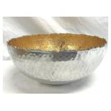 Round Hammered Metal Bowl 10' x 4 1/4' Deep
