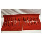 2 Merry Christmas & Holly Jolly Pillow Covers 16'