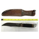 Fixed Blade Knife Hunting Wrapped Handle & Sheath