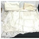 Vintage Linens Tablecloth 82' x 94', Sheets, Etc.