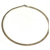 Gold Tone Marked 925 Italy Necklace 17.5'