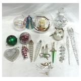Box of Christmas Ornaments Blown Glass