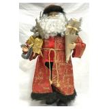 18' Santa with Staff Gold & Red Father Christmas