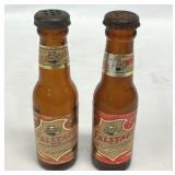 Vtg Falstaff Salt & Pepper Shaker Bottles 4' Tall