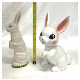 Ceramic Bunny Rabbit Glittery Figurines
