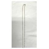 Silver Tone 18' Box Chain Necklace Marked 925
