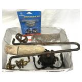 Stone Pestle Broken, Cast Iron Items, Doorknob Set