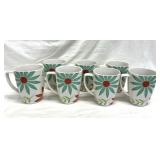 Set of Corelle Porcelain Coffee Cups Happy Days