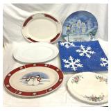 Assorted Serving Plates & Platters Box Lot