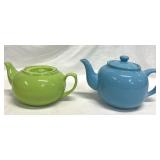 Ceramic Teapots Blue & Green