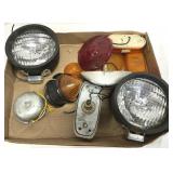 Assorted Lot of Viintage Car Tail Lights, Etc.