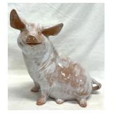 Ceramic Pottery Pig Figurine 9 1/2' Tall