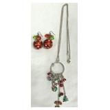 Fashion Jewelry Christmas Earrings & Necklace