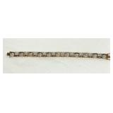 Ross Simons Link Bracelet Marked 925 2-Tone 7.5'