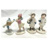 Vintage Style Christmas Figurines Children