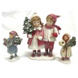 Vintage Style Christmas Figuries Children