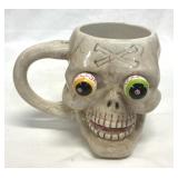 Skeleton Mug with Googly Eyes & Crossbones