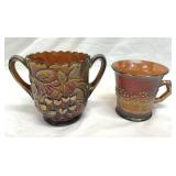 Fenton Mug & Millersburg Spooner Carnival Glass