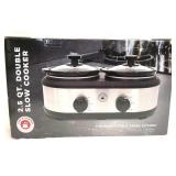 Chef's Counter 2.5 Qt Double Slow Cooker NIB