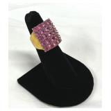 Ross Simons Lab Pink Sapphire Gold Marked 925