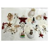 Seashell Christmas Ornaments Box Lot