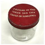 Vtg Coppertone Glass Jar 'A Blessing on Your...